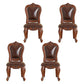 Victoria Style Solid Wood Dining Chair Kitchen Open Back Side Chairs Dark Brown 4 Piece Set Clearhalo ' kitchen&dining_furn' 'Dining Chairs' 'Dining Tables & Seating' 'dining_chair' 'furn' 'furn_dining_chair' 'Furniture' 'furniture_dining_chair' 'Kitchen & Dining Furniture' 'kitchen' 4140229
