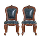 Victoria Style Solid Wood Dining Chair Kitchen Open Back Side Chairs Blue 2 Piece Set Clearhalo ' kitchen&dining_furn' 'Dining Chairs' 'Dining Tables & Seating' 'dining_chair' 'furn' 'furn_dining_chair' 'Furniture' 'furniture_dining_chair' 'Kitchen & Dining Furniture' 'kitchen' 4140231