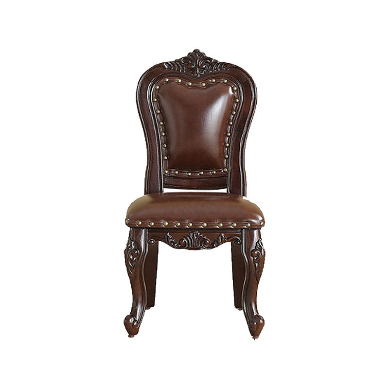 Victoria Style Solid Wood Dining Chair Kitchen Open Back Side Chairs Brown 1 Piece Clearhalo ' kitchen&dining_furn' 'Dining Chairs' 'Dining Tables & Seating' 'dining_chair' 'furn' 'furn_dining_chair' 'Furniture' 'furniture_dining_chair' 'Kitchen & Dining Furniture' 'kitchen' 4140236