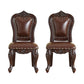 Victoria Style Solid Wood Dining Chair Kitchen Open Back Side Chairs Brown 2 Piece Set Clearhalo ' kitchen&dining_furn' 'Dining Chairs' 'Dining Tables & Seating' 'dining_chair' 'furn' 'furn_dining_chair' 'Furniture' 'furniture_dining_chair' 'Kitchen & Dining Furniture' 'kitchen' 4140237