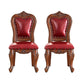 Victoria Style Solid Wood Dining Chair Kitchen Open Back Side Chairs Burgundy 2 Piece Set Clearhalo ' kitchen&dining_furn' 'Dining Chairs' 'Dining Tables & Seating' 'dining_chair' 'furn' 'furn_dining_chair' 'Furniture' 'furniture_dining_chair' 'Kitchen & Dining Furniture' 'kitchen' 4140246