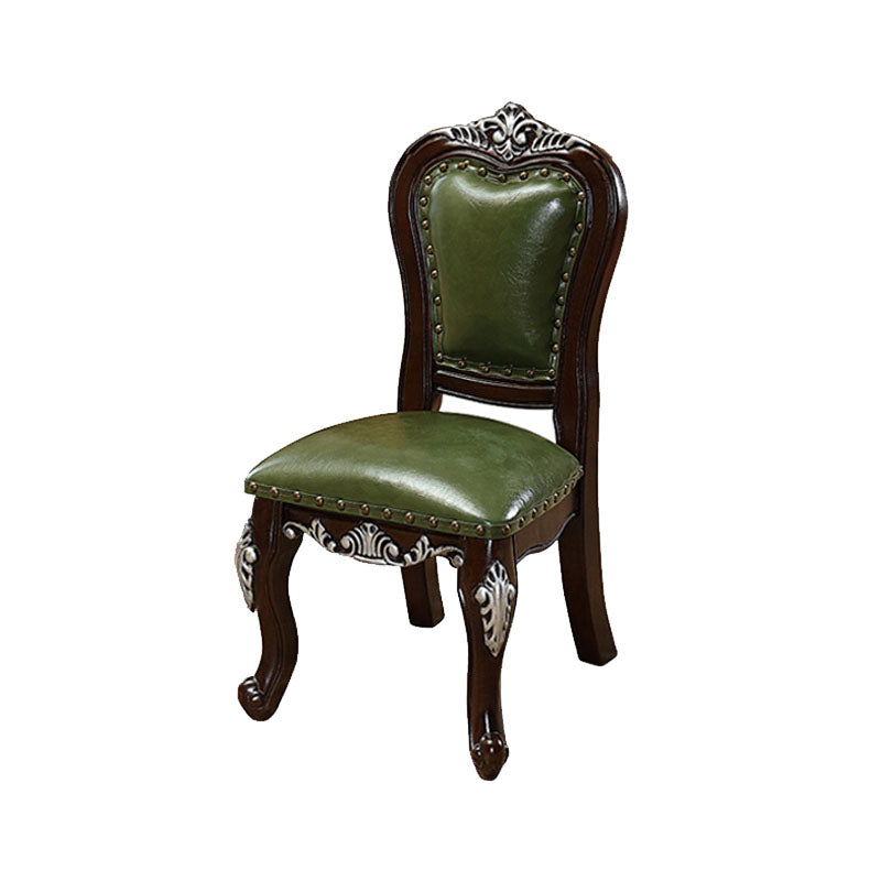 Victoria Style Rubberwood Chairs Open Back Side Kitchen Chairs Set Green 1 Piece Clearhalo ' kitchen&dining_furn' 'Dining Chairs' 'Dining Tables & Seating' 'dining_chair' 'furn' 'furn_dining_chair' 'Furniture' 'furniture_dining_chair' 'Kitchen & Dining Furniture' 'kitchen' 4140250