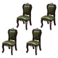 Victoria Style Rubberwood Chairs Open Back Side Kitchen Chairs Set Green 4 Piece Set Clearhalo ' kitchen&dining_furn' 'Dining Chairs' 'Dining Tables & Seating' 'dining_chair' 'furn' 'furn_dining_chair' 'Furniture' 'furniture_dining_chair' 'Kitchen & Dining Furniture' 'kitchen' 4140254
