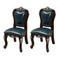 Victoria Style Rubberwood Chairs Open Back Side Kitchen Chairs Set Blue 2 Piece Set Clearhalo ' kitchen&dining_furn' 'Dining Chairs' 'Dining Tables & Seating' 'dining_chair' 'furn' 'furn_dining_chair' 'Furniture' 'furniture_dining_chair' 'Kitchen & Dining Furniture' 'kitchen' 4140258