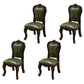 Victoria Style Rubberwood Chairs Open Back Side Kitchen Chairs Set Lake Green 4 Piece Set Clearhalo ' kitchen&dining_furn' 'Dining Chairs' 'Dining Tables & Seating' 'dining_chair' 'furn' 'furn_dining_chair' 'Furniture' 'furniture_dining_chair' 'Kitchen & Dining Furniture' 'kitchen' 4140271