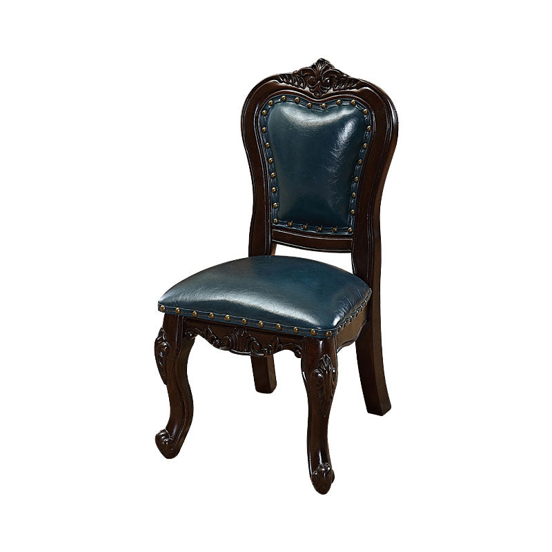 Victoria Style Rubberwood Chairs Open Back Side Kitchen Chairs Set Royal Blue 1 Piece Clearhalo ' kitchen&dining_furn' 'Dining Chairs' 'Dining Tables & Seating' 'dining_chair' 'furn' 'furn_dining_chair' 'Furniture' 'furniture_dining_chair' 'Kitchen & Dining Furniture' 'kitchen' 4140272