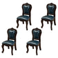 Victoria Style Rubberwood Chairs Open Back Side Kitchen Chairs Set Royal Blue 4 Piece Set Clearhalo ' kitchen&dining_furn' 'Dining Chairs' 'Dining Tables & Seating' 'dining_chair' 'furn' 'furn_dining_chair' 'Furniture' 'furniture_dining_chair' 'Kitchen & Dining Furniture' 'kitchen' 4140274