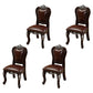 Victoria Style Rubberwood Chairs Open Back Side Kitchen Chairs Set Dark Brown 4 Piece Set Clearhalo ' kitchen&dining_furn' 'Dining Chairs' 'Dining Tables & Seating' 'dining_chair' 'furn' 'furn_dining_chair' 'Furniture' 'furniture_dining_chair' 'Kitchen & Dining Furniture' 'kitchen' 4140277