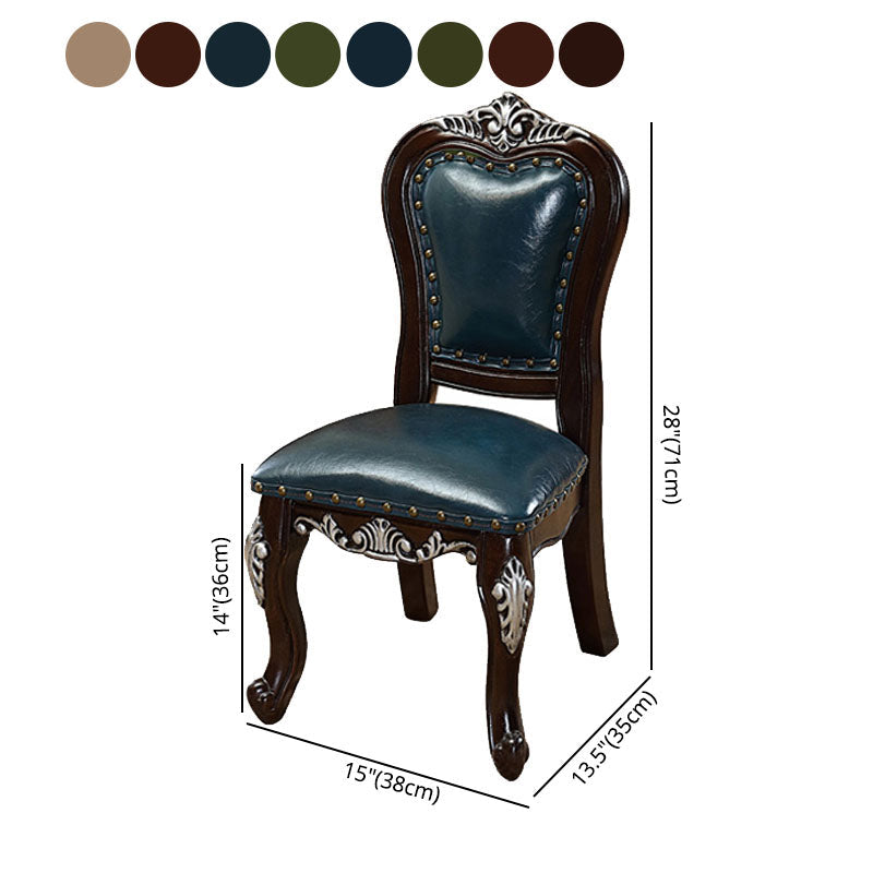 Victoria Style Rubberwood Chairs Open Back Side Kitchen Chairs Set Clearhalo ' kitchen&dining_furn' 'Dining Chairs' 'Dining Tables & Seating' 'dining_chair' 'furn' 'furn_dining_chair' 'Furniture' 'furniture_dining_chair' 'Kitchen & Dining Furniture' 'kitchen' 4140284
