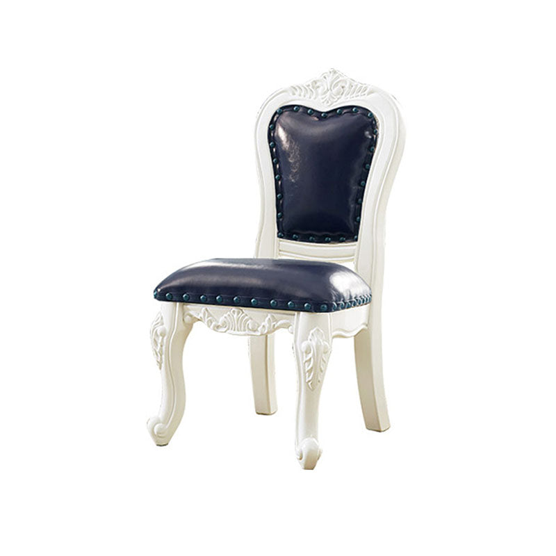 Victoria Style Rubberwood Dining Chairs Kitchen Open Back Dining Chair Set Royal Blue 1 Piece Clearhalo ' kitchen&dining_furn' 'Dining Chairs' 'Dining Tables & Seating' 'dining_chair' 'furn' 'furn_dining_chair' 'Furniture' 'furniture_dining_chair' 'Kitchen & Dining Furniture' 'kitchen' 4140292