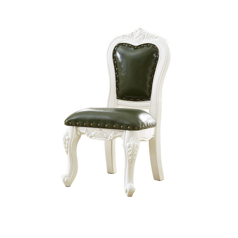 Victoria Style Rubberwood Dining Chairs Kitchen Open Back Dining Chair Set Lake Green 1 Piece Clearhalo ' kitchen&dining_furn' 'Dining Chairs' 'Dining Tables & Seating' 'dining_chair' 'furn' 'furn_dining_chair' 'Furniture' 'furniture_dining_chair' 'Kitchen & Dining Furniture' 'kitchen' 4140298