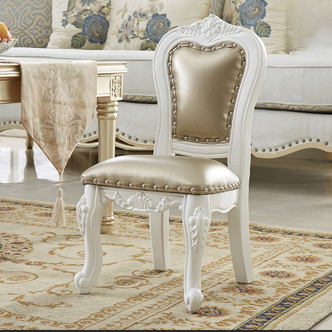 Victoria Style Rubberwood Dining Chairs Kitchen Open Back Dining Chair Set Clearhalo ' kitchen&dining_furn' 'Dining Chairs' 'Dining Tables & Seating' 'dining_chair' 'furn' 'furn_dining_chair' 'Furniture' 'furniture_dining_chair' 'Kitchen & Dining Furniture' 'kitchen' 4140301