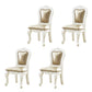 Victoria Style Rubberwood Dining Chairs Kitchen Open Back Dining Chair Set Champagne 4 Piece Set Clearhalo ' kitchen&dining_furn' 'Dining Chairs' 'Dining Tables & Seating' 'dining_chair' 'furn' 'furn_dining_chair' 'Furniture' 'furniture_dining_chair' 'Kitchen & Dining Furniture' 'kitchen' 4140307
