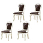 Victoria Style Rubberwood Dining Chairs Kitchen Open Back Dining Chair Set Brown 4 Piece Set Clearhalo ' kitchen&dining_furn' 'Dining Chairs' 'Dining Tables & Seating' 'dining_chair' 'furn' 'furn_dining_chair' 'Furniture' 'furniture_dining_chair' 'Kitchen & Dining Furniture' 'kitchen' 4140310