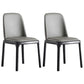 Traditional Wood Dining Armless Chair Leather Dining Side Chair (Set of 2) Gray Black Clearhalo ' kitchen&dining_furn' 'Dining Chairs' 'Dining Tables & Seating' 'dining_chair' 'furn' 'furn_dining_chair' 'Furniture' 'furniture_dining_chair' 'Kitchen & Dining Furniture' 'kitchen' 4140318