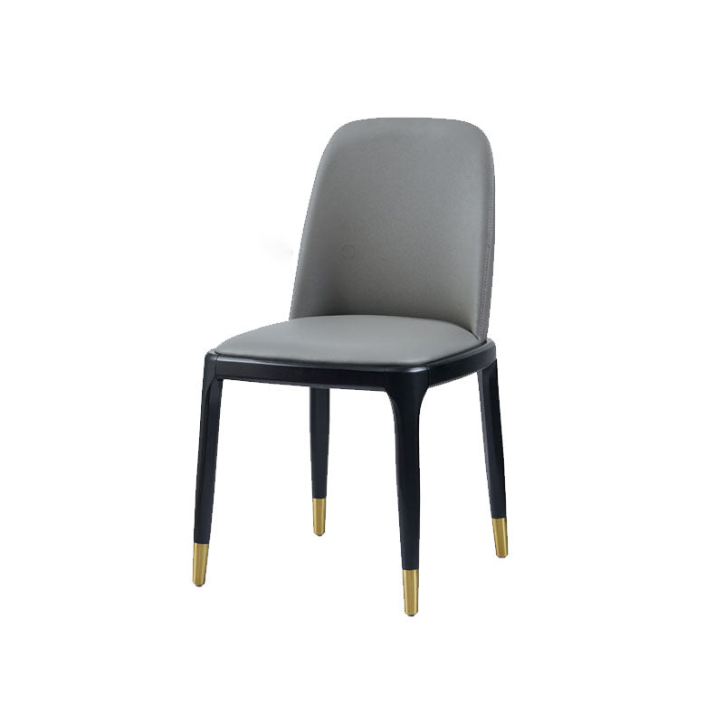 Traditional Wood Dining Armless Chair Leather Dining Side Chair (Set of 2) Clearhalo ' kitchen&dining_furn' 'Dining Chairs' 'Dining Tables & Seating' 'dining_chair' 'furn' 'furn_dining_chair' 'Furniture' 'furniture_dining_chair' 'Kitchen & Dining Furniture' 'kitchen' 4140320