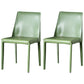Contemporary Style Dining Chairs Armless Side Chair with Metal Legs for Kitchen (Set of 2) Light Green Clearhalo ' kitchen&dining_furn' 'Dining Chairs' 'Dining Tables & Seating' 'dining_chair' 'furn' 'furn_dining_chair' 'Furniture' 'furniture_dining_chair' 'Kitchen & Dining Furniture' 'kitchen' 4140330