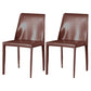Contemporary Style Dining Chairs Armless Side Chair with Metal Legs for Kitchen (Set of 2) Light Brown Clearhalo ' kitchen&dining_furn' 'Dining Chairs' 'Dining Tables & Seating' 'dining_chair' 'furn' 'furn_dining_chair' 'Furniture' 'furniture_dining_chair' 'Kitchen & Dining Furniture' 'kitchen' 4140336
