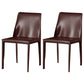 Contemporary Style Dining Chairs Armless Side Chair with Metal Legs for Kitchen (Set of 2) Brown Clearhalo ' kitchen&dining_furn' 'Dining Chairs' 'Dining Tables & Seating' 'dining_chair' 'furn' 'furn_dining_chair' 'Furniture' 'furniture_dining_chair' 'Kitchen & Dining Furniture' 'kitchen' 4140338