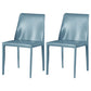 Contemporary Style Dining Chairs Armless Side Chair with Metal Legs for Kitchen (Set of 2) Light Blue Clearhalo ' kitchen&dining_furn' 'Dining Chairs' 'Dining Tables & Seating' 'dining_chair' 'furn' 'furn_dining_chair' 'Furniture' 'furniture_dining_chair' 'Kitchen & Dining Furniture' 'kitchen' 4140340