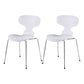 Industrial Style Metal Dining Chair Home Solid Back Armless Side Chair Textured White 2 Piece Set Clearhalo ' kitchen&dining_furn' 'Dining Chairs' 'Dining Tables & Seating' 'dining_chair' 'furn' 'furn_dining_chair' 'Furniture' 'furniture_dining_chair' 'Kitchen & Dining Furniture' 'kitchen' 4140358