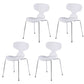 Industrial Style Metal Dining Chair Home Solid Back Armless Side Chair Textured White 4 Piece Set Clearhalo ' kitchen&dining_furn' 'Dining Chairs' 'Dining Tables & Seating' 'dining_chair' 'furn' 'furn_dining_chair' 'Furniture' 'furniture_dining_chair' 'Kitchen & Dining Furniture' 'kitchen' 4140360