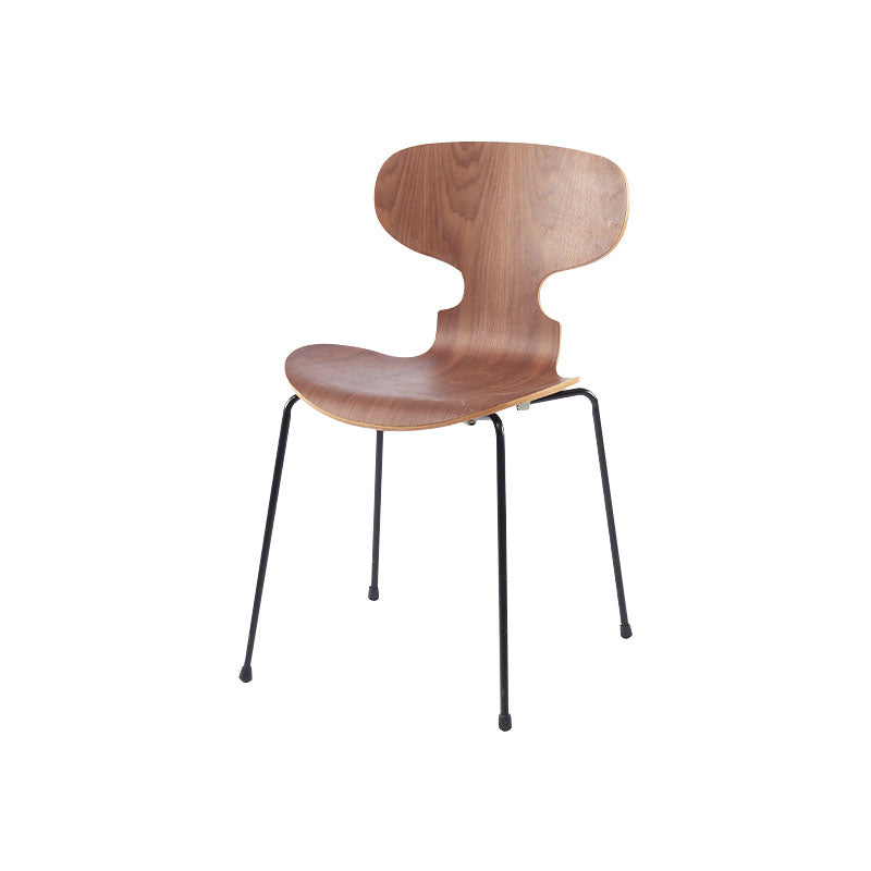 Industrial Style Metal Dining Chair Home Solid Back Armless Side Chair Light Brown 1 Piece Clearhalo ' kitchen&dining_furn' 'Dining Chairs' 'Dining Tables & Seating' 'dining_chair' 'furn' 'furn_dining_chair' 'Furniture' 'furniture_dining_chair' 'Kitchen & Dining Furniture' 'kitchen' 4140367