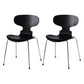 Industrial Style Metal Dining Chair Home Solid Back Armless Side Chair Matte Black 2 Piece Set Clearhalo ' kitchen&dining_furn' 'Dining Chairs' 'Dining Tables & Seating' 'dining_chair' 'furn' 'furn_dining_chair' 'Furniture' 'furniture_dining_chair' 'Kitchen & Dining Furniture' 'kitchen' 4140383