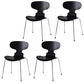 Industrial Style Metal Dining Chair Home Solid Back Armless Side Chair Matte Black 4 Piece Set Clearhalo ' kitchen&dining_furn' 'Dining Chairs' 'Dining Tables & Seating' 'dining_chair' 'furn' 'furn_dining_chair' 'Furniture' 'furniture_dining_chair' 'Kitchen & Dining Furniture' 'kitchen' 4140384