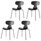 Industrial Style Metal Dining Chair Home Solid Back Armless Side Chair Black 4 Piece Set Clearhalo ' kitchen&dining_furn' 'Dining Chairs' 'Dining Tables & Seating' 'dining_chair' 'furn' 'furn_dining_chair' 'Furniture' 'furniture_dining_chair' 'Kitchen & Dining Furniture' 'kitchen' 4140387