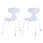 Industrial Style Metal Dining Chair Home Solid Back Armless Side Chair White 2 Piece Set Clearhalo ' kitchen&dining_furn' 'Dining Chairs' 'Dining Tables & Seating' 'dining_chair' 'furn' 'furn_dining_chair' 'Furniture' 'furniture_dining_chair' 'Kitchen & Dining Furniture' 'kitchen' 4140389