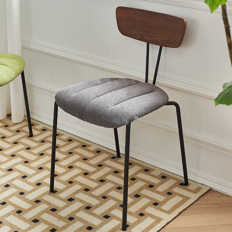 Industrial Metal Dining Side Chair Home Wishbone Armless Cushioned Side Chair Clearhalo ' kitchen&dining_furn' 'Dining Chairs' 'Dining Tables & Seating' 'dining_chair' 'Furniture' 'furniture_dining_chair' 'Kitchen & Dining Furniture' 'kitchen' 4140392