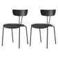 Industrial Metal Dining Side Chair Home Wishbone Armless Cushioned Side Chair Black Set of 2 Clearhalo ' kitchen&dining_furn' 'Dining Chairs' 'Dining Tables & Seating' 'dining_chair' 'Furniture' 'furniture_dining_chair' 'Kitchen & Dining Furniture' 'kitchen' 4140394