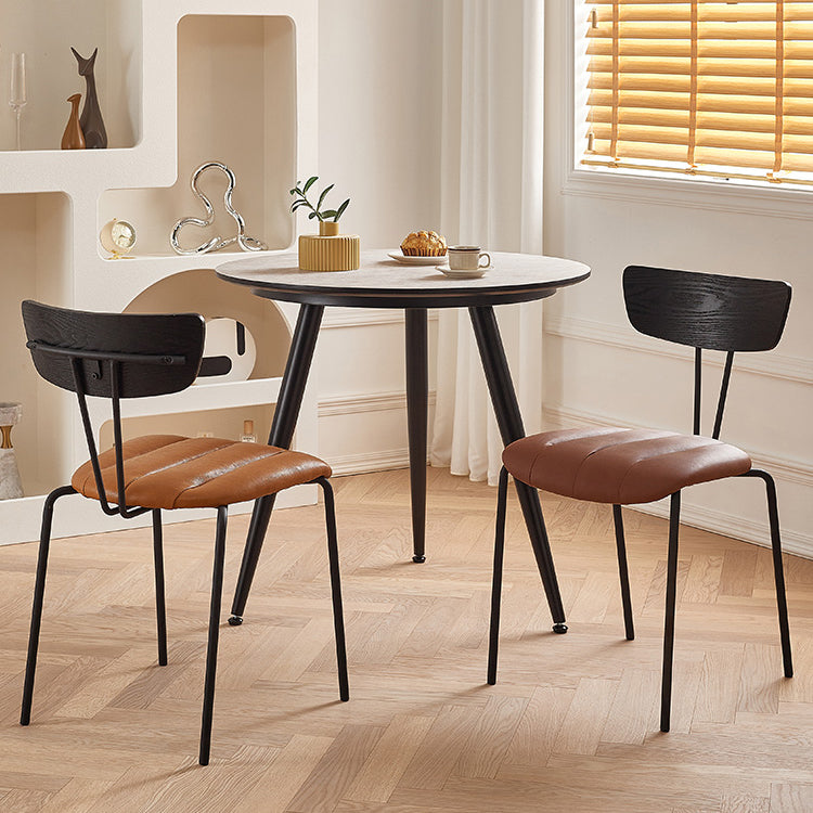 Industrial Metal Dining Side Chair Home Wishbone Armless Cushioned Side Chair Clearhalo ' kitchen&dining_furn' 'Dining Chairs' 'Dining Tables & Seating' 'dining_chair' 'Furniture' 'furniture_dining_chair' 'Kitchen & Dining Furniture' 'kitchen' 4140397