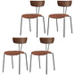 Industrial Metal Dining Side Chair Home Wishbone Armless Cushioned Side Chair Brown Set of 4 Clearhalo ' kitchen&dining_furn' 'Dining Chairs' 'Dining Tables & Seating' 'dining_chair' 'Furniture' 'furniture_dining_chair' 'Kitchen & Dining Furniture' 'kitchen' 4140403
