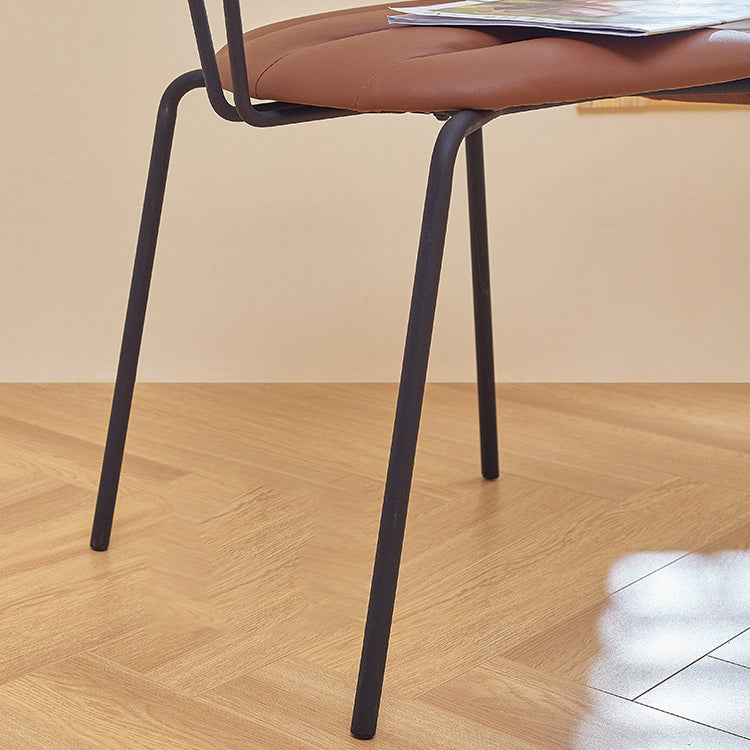 Industrial Metal Dining Side Chair Home Wishbone Armless Cushioned Side Chair Clearhalo ' kitchen&dining_furn' 'Dining Chairs' 'Dining Tables & Seating' 'dining_chair' 'Furniture' 'furniture_dining_chair' 'Kitchen & Dining Furniture' 'kitchen' 4140404