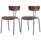 Industrial Metal Dining Side Chair Home Wishbone Armless Cushioned Side Chair Gray Coffee Set of 2 Clearhalo ' kitchen&dining_furn' 'Dining Chairs' 'Dining Tables & Seating' 'dining_chair' 'Furniture' 'furniture_dining_chair' 'Kitchen & Dining Furniture' 'kitchen' 4140420