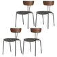 Industrial Metal Dining Side Chair Home Wishbone Armless Cushioned Side Chair Gray-Khaki Set of 4 Clearhalo ' kitchen&dining_furn' 'Dining Chairs' 'Dining Tables & Seating' 'dining_chair' 'Furniture' 'furniture_dining_chair' 'Kitchen & Dining Furniture' 'kitchen' 4140424