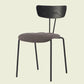 Industrial Metal Dining Side Chair Home Wishbone Armless Cushioned Side Chair Black-Dark Gray 1 Piece Clearhalo ' kitchen&dining_furn' 'Dining Chairs' 'Dining Tables & Seating' 'dining_chair' 'Furniture' 'furniture_dining_chair' 'Kitchen & Dining Furniture' 'kitchen' 4140428