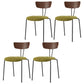 Industrial Metal Dining Side Chair Home Wishbone Armless Cushioned Side Chair Green-Coffee Set of 4 Clearhalo ' kitchen&dining_furn' 'Dining Chairs' 'Dining Tables & Seating' 'dining_chair' 'Furniture' 'furniture_dining_chair' 'Kitchen & Dining Furniture' 'kitchen' 4140433