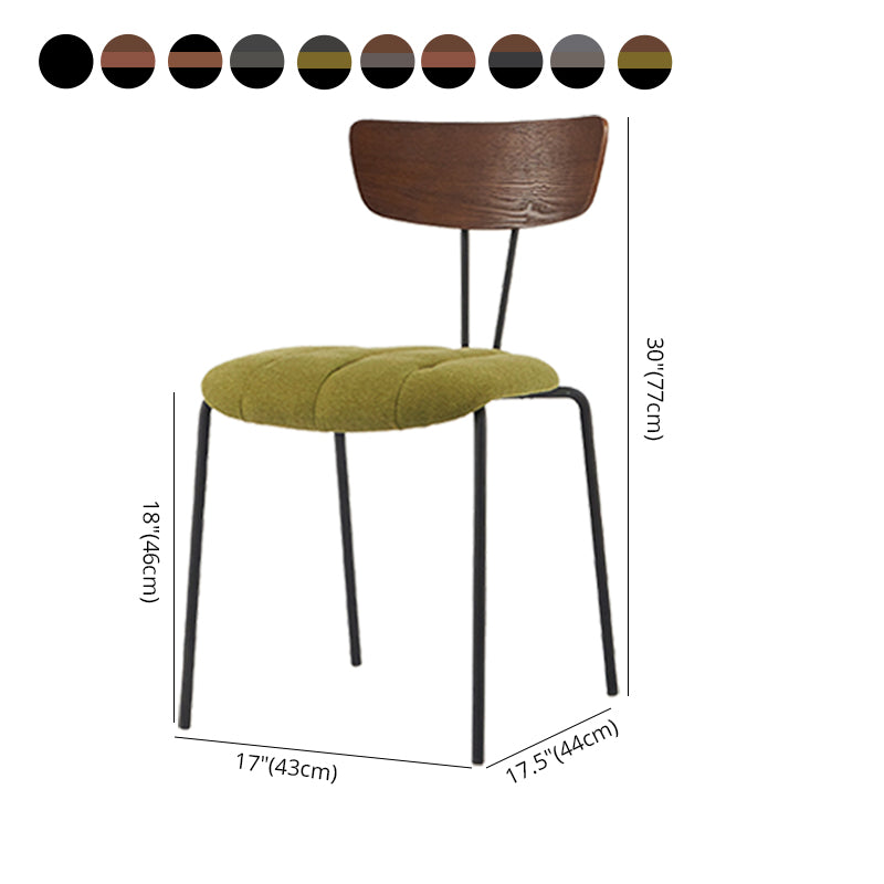 Industrial Metal Dining Side Chair Home Wishbone Armless Cushioned Side Chair Clearhalo ' kitchen&dining_furn' 'Dining Chairs' 'Dining Tables & Seating' 'dining_chair' 'Furniture' 'furniture_dining_chair' 'Kitchen & Dining Furniture' 'kitchen' 4140434