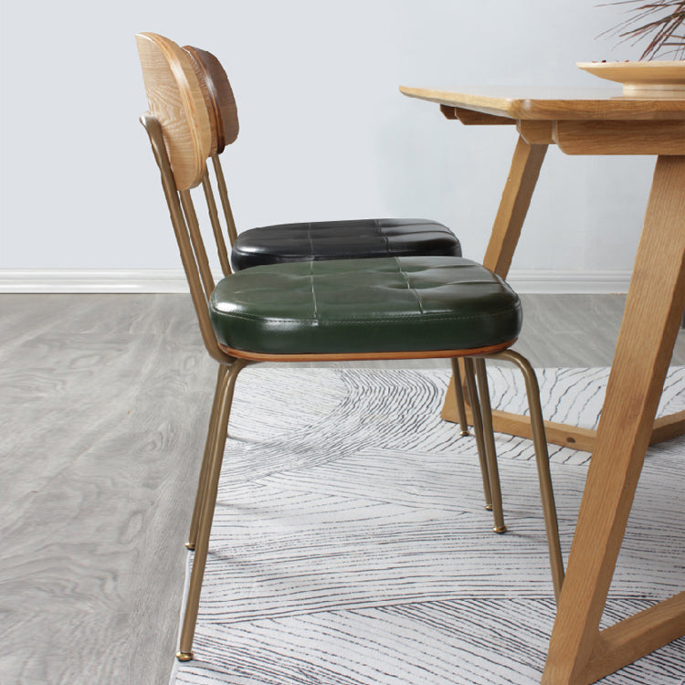 Industrial Style Upholstered Armless Dining Chairs Open Back Dining Side Chairs for Kitchen Clearhalo ' kitchen&dining_furn' 'Dining Chairs' 'Dining Tables & Seating' 'dining_chair' 'Furniture' 'furniture_dining_chair' 'Kitchen & Dining Furniture' 'kitchen' 4140435