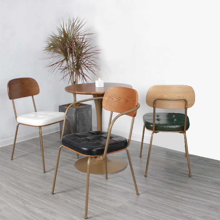 Industrial Style Upholstered Armless Dining Chairs Open Back Dining Side Chairs for Kitchen Clearhalo ' kitchen&dining_furn' 'Dining Chairs' 'Dining Tables & Seating' 'dining_chair' 'Furniture' 'furniture_dining_chair' 'Kitchen & Dining Furniture' 'kitchen' 4140437