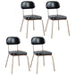 Industrial Style Upholstered Armless Dining Chairs Open Back Dining Side Chairs for Kitchen Black Set of 4 Clearhalo ' kitchen&dining_furn' 'Dining Chairs' 'Dining Tables & Seating' 'dining_chair' 'Furniture' 'furniture_dining_chair' 'Kitchen & Dining Furniture' 'kitchen' 4140440