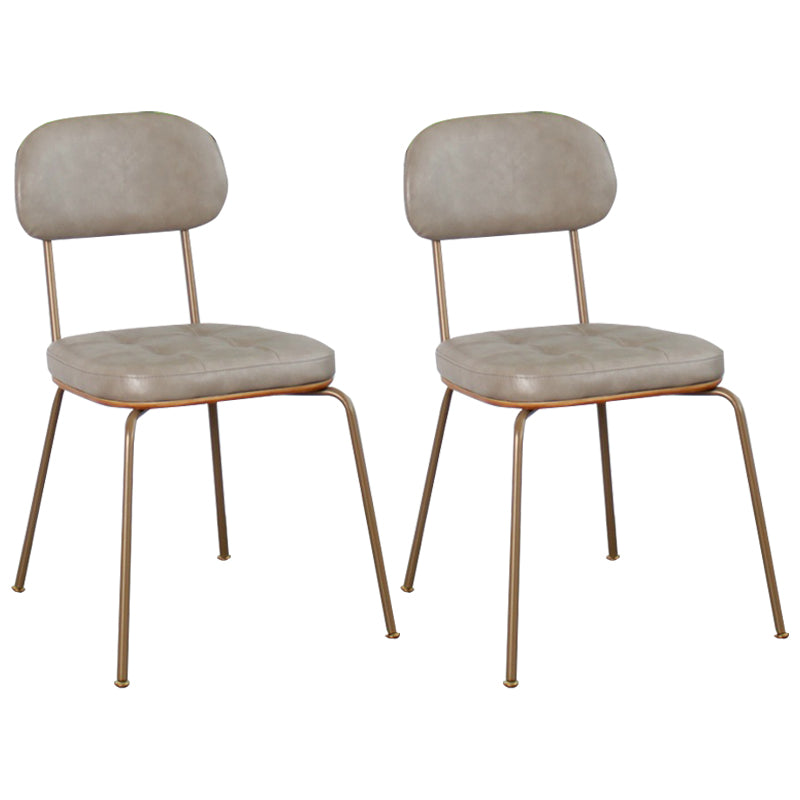 Industrial Style Upholstered Armless Dining Chairs Open Back Dining Side Chairs for Kitchen Grey Set of 2 Clearhalo ' kitchen&dining_furn' 'Dining Chairs' 'Dining Tables & Seating' 'dining_chair' 'Furniture' 'furniture_dining_chair' 'Kitchen & Dining Furniture' 'kitchen' 4140444