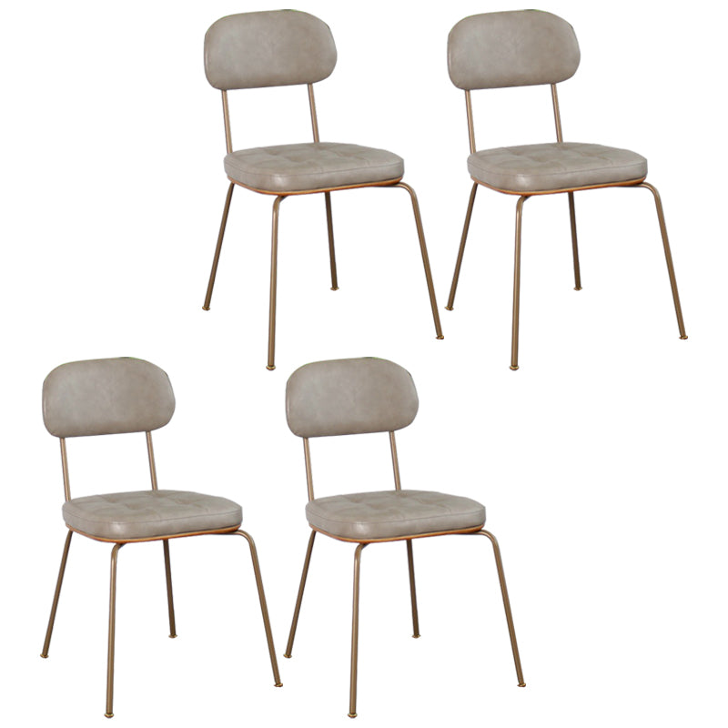 Industrial Style Upholstered Armless Dining Chairs Open Back Dining Side Chairs for Kitchen Grey Set of 4 Clearhalo ' kitchen&dining_furn' 'Dining Chairs' 'Dining Tables & Seating' 'dining_chair' 'Furniture' 'furniture_dining_chair' 'Kitchen & Dining Furniture' 'kitchen' 4140446