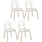 Industrial Style Upholstered Armless Dining Chairs Open Back Dining Side Chairs for Kitchen White Set of 4 Clearhalo ' kitchen&dining_furn' 'Dining Chairs' 'Dining Tables & Seating' 'dining_chair' 'Furniture' 'furniture_dining_chair' 'Kitchen & Dining Furniture' 'kitchen' 4140451