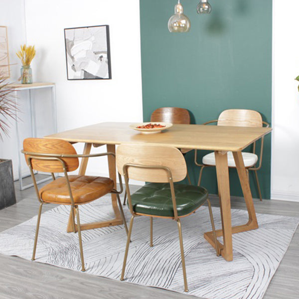 Industrial Style Upholstered Armless Dining Chairs Open Back Dining Side Chairs for Kitchen Clearhalo ' kitchen&dining_furn' 'Dining Chairs' 'Dining Tables & Seating' 'dining_chair' 'Furniture' 'furniture_dining_chair' 'Kitchen & Dining Furniture' 'kitchen' 4140452