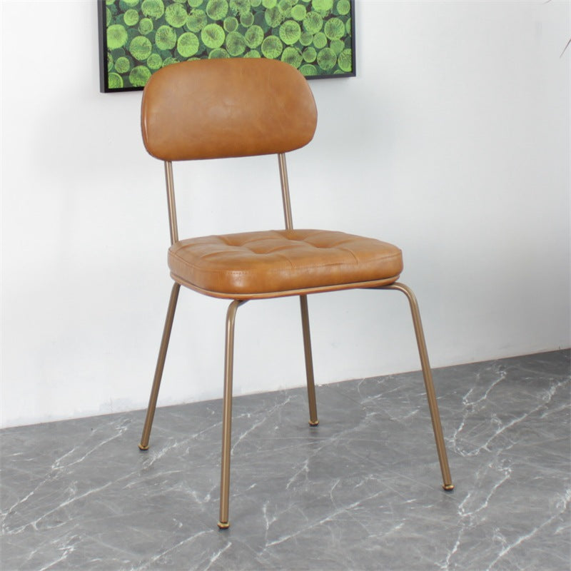 Industrial Style Upholstered Armless Dining Chairs Open Back Dining Side Chairs for Kitchen Beige 1 Piece Clearhalo ' kitchen&dining_furn' 'Dining Chairs' 'Dining Tables & Seating' 'dining_chair' 'Furniture' 'furniture_dining_chair' 'Kitchen & Dining Furniture' 'kitchen' 4140453