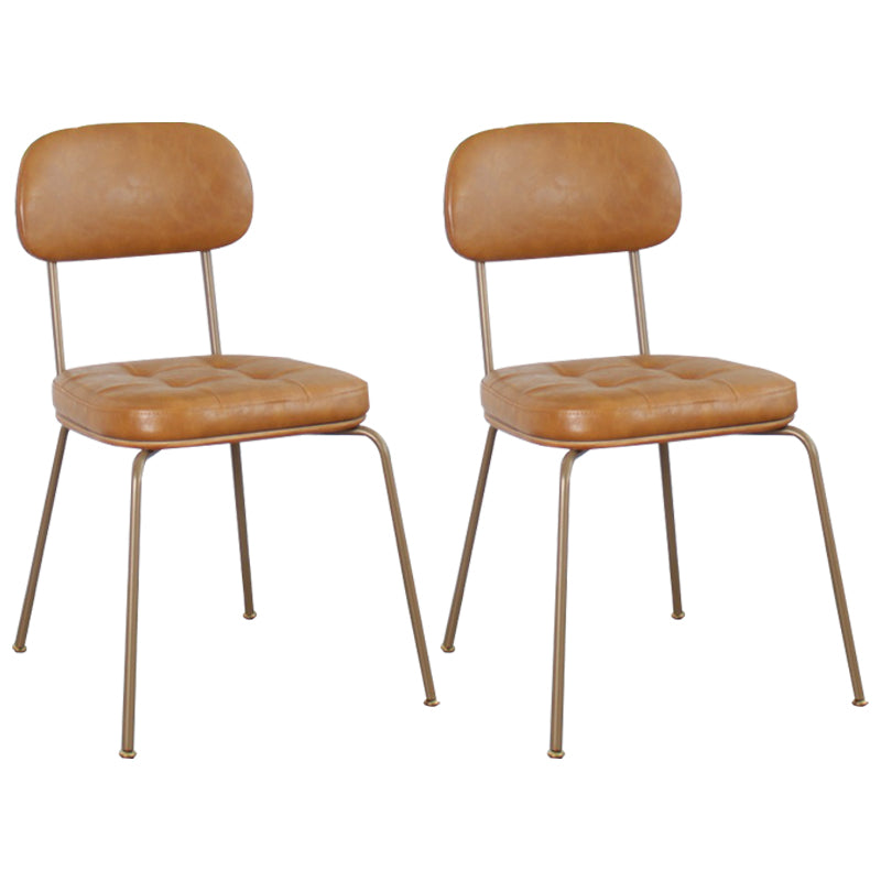 Industrial Style Upholstered Armless Dining Chairs Open Back Dining Side Chairs for Kitchen Beige Set of 2 Clearhalo ' kitchen&dining_furn' 'Dining Chairs' 'Dining Tables & Seating' 'dining_chair' 'Furniture' 'furniture_dining_chair' 'Kitchen & Dining Furniture' 'kitchen' 4140454